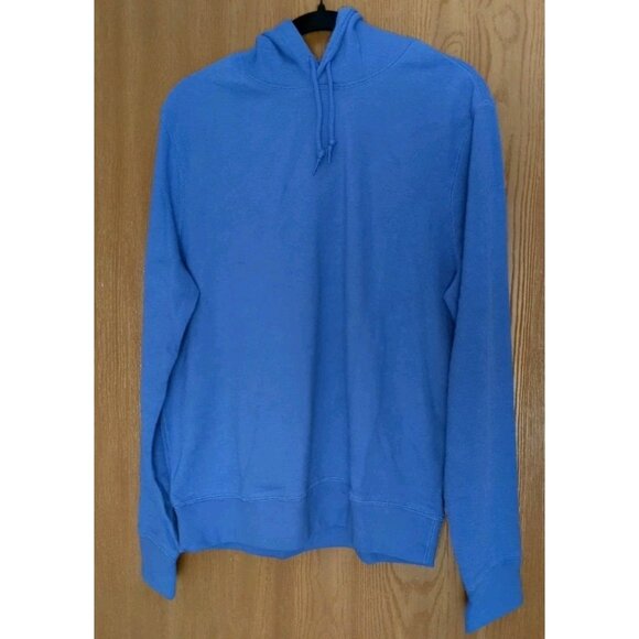 J Crew French Terry Hoodie Mens L Blue Pullover New With Tags - Picture 1 of 5